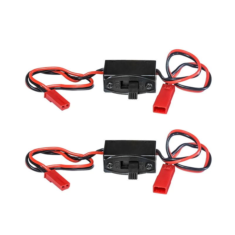 

1/10 RC Car LED Light On/Off Power Switch JST BEC Switch Harness Kit Connector for RC Car Boat Buggy 2 Pack