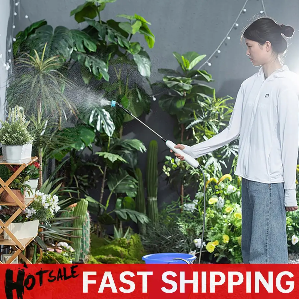 

Electric Plant Sprayer Rechargeable Garden Sprayer with Telescopic Wand Plant Mister Sprayer with 2 Nozzles and 2/4/6/10M Hose