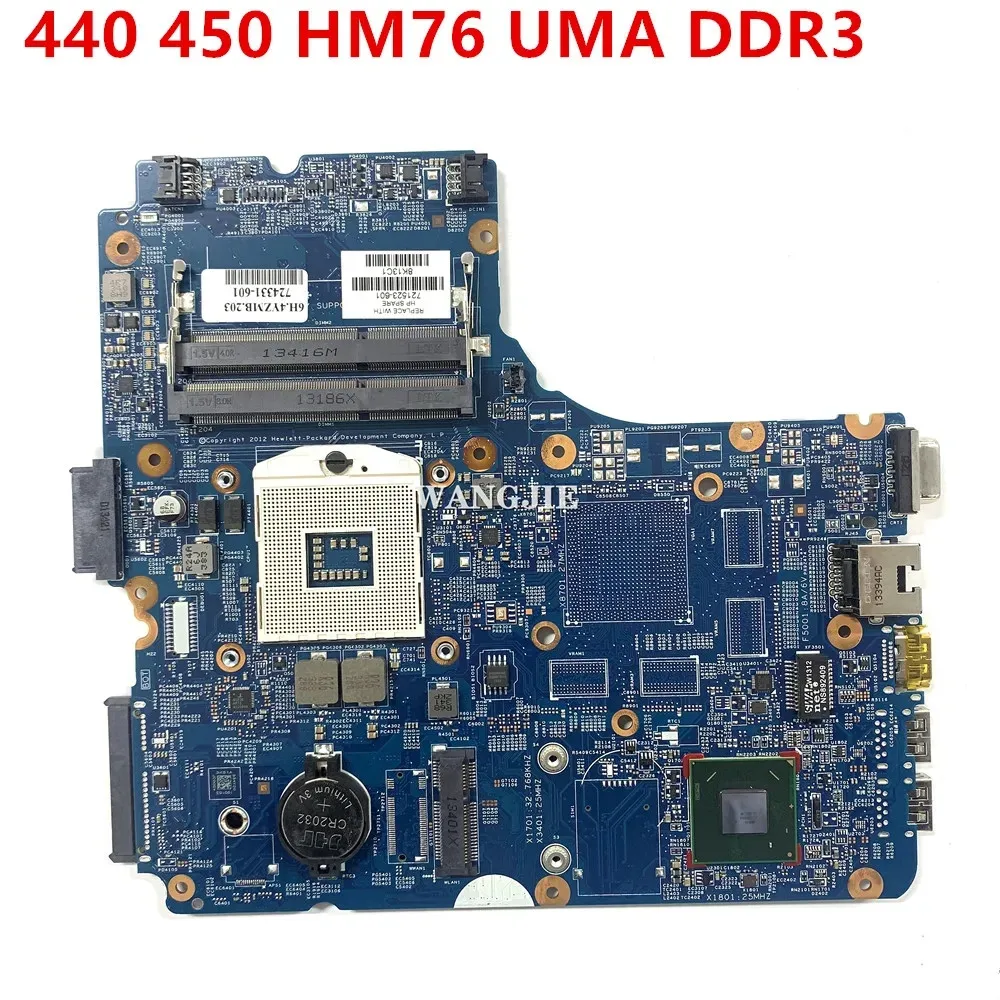 

FOR HP Probook 440 450 Laptop Motherboard 721523-501 721523-001 12238-1 48.4YZ31.011 HM76 UMA DDR3 100% Working