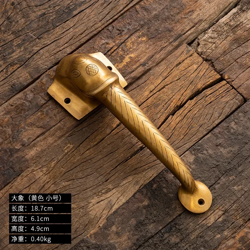 Indian handmade door handle brass retro personality cabinet wardrobe shoe cabinet handle