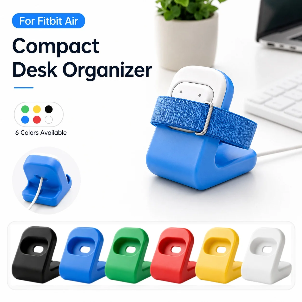 Charging Dock For Google Fitbit Air Desktop Stand Non Slip Organizer Base Compact Holder for Home Office Travel Daily Use