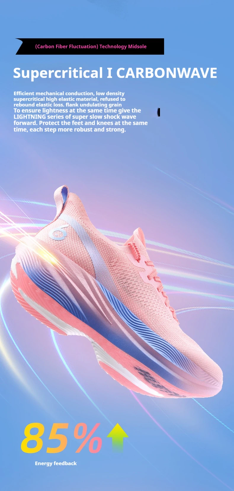 HUITENG マラソン ユニセックス ランニングシューズ 通気性 滑りにくい スニーカー ウィンドシリーズ エレクトリック 1.0 軽量 メンズ レディース