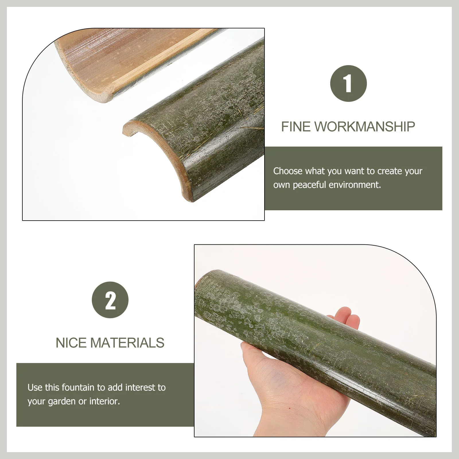 

Creative Decorative Outdoor Indoor Fish Tank Rockery Rock Fountain Bamboo Water Fountain Garden Decor Outdoor