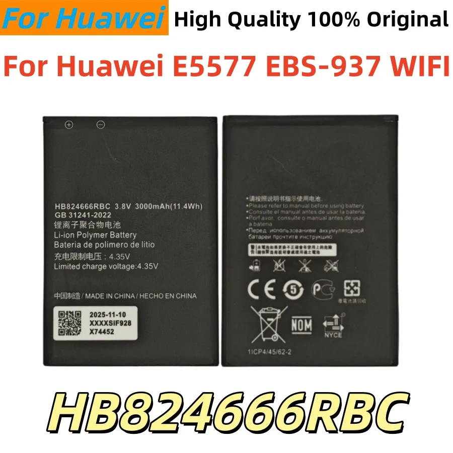 High Quality Original HB824666RBC For Huawei E5577 EBS-937 WIFI Router Li-ion Battery Capacity 3000mAh Replacement Phone Battery