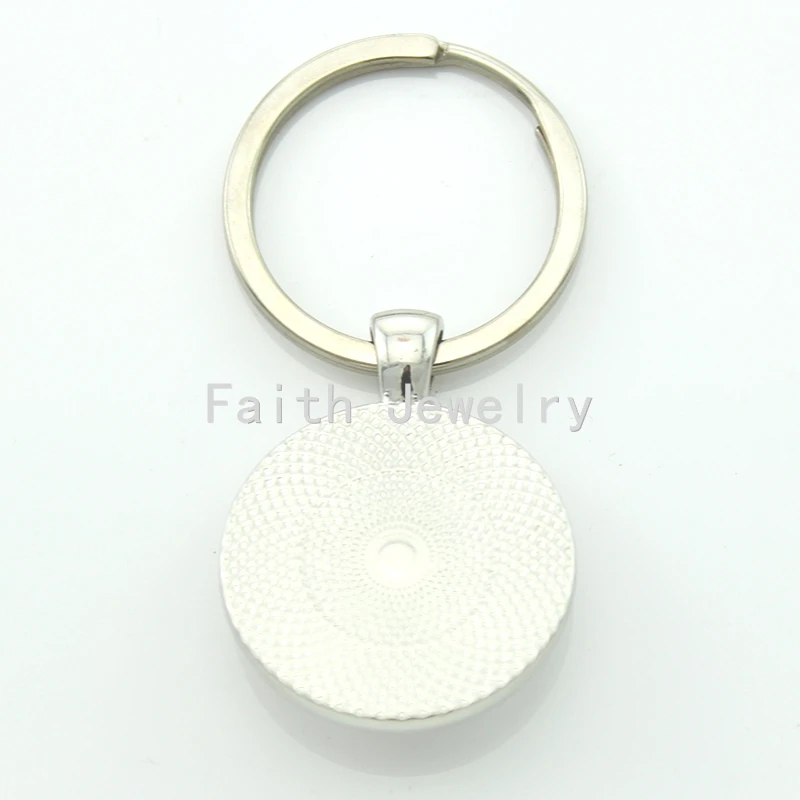 TAFREE Bdsm Triskelion رمز قلادة Keyrings أسود اللون خمسون ظلال من رمادي سلاسل المفاتيح زجاج قبة مع صور مجوهرات YFZ48