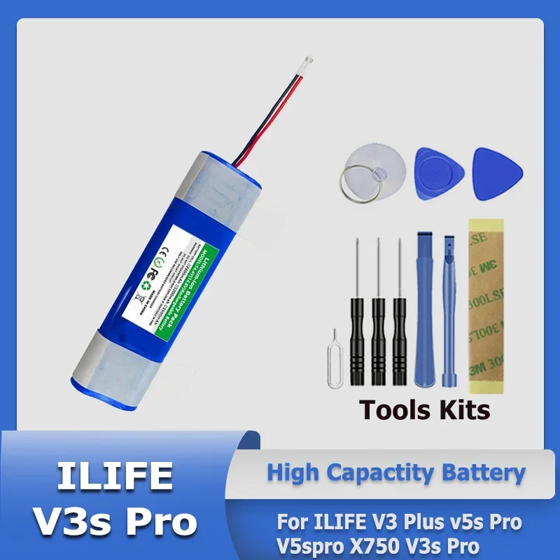 

2023 высокое качество 14,4 V 4800mAh 18650 для ILIFE V3 Plus v5s Pro V5spro X750 V3s Pro Roboter Staubsauger