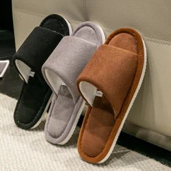 New Men'S Indoor Open Toe Slippers high quality soft comfortable Home Shoes Indoor Anti-Skid Slippers bedroom No noise