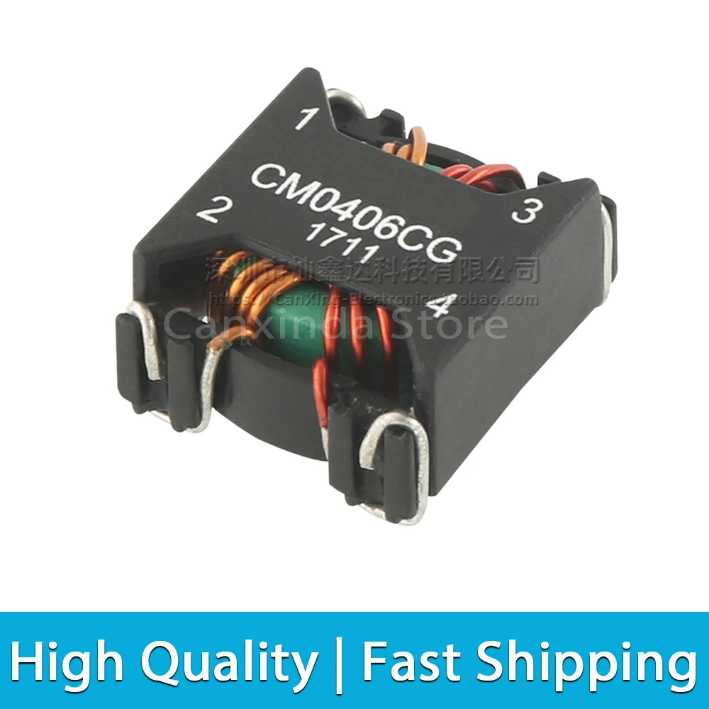 5pcs CM0406CG SMT Common Mode Choke Coil Inductor Inductance 590uH 5.6A EMI Filter Coil Magnetic Ring Switching Power Supply