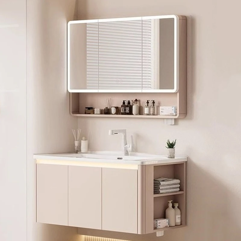 

n Simple Vintage Bathroom Cabinet Big Size Beauty Room Decor Storage Organizer Safe Cupboard Medicine Hotel Furniture n