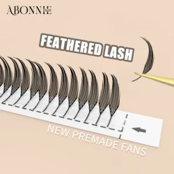 LAKANAKU Cashmere Soft Light Premade Anime Spire Eyelashes Extension Feather Shape 0.07mm C/D/CC Curl Mix 8-15mm Eyelashes