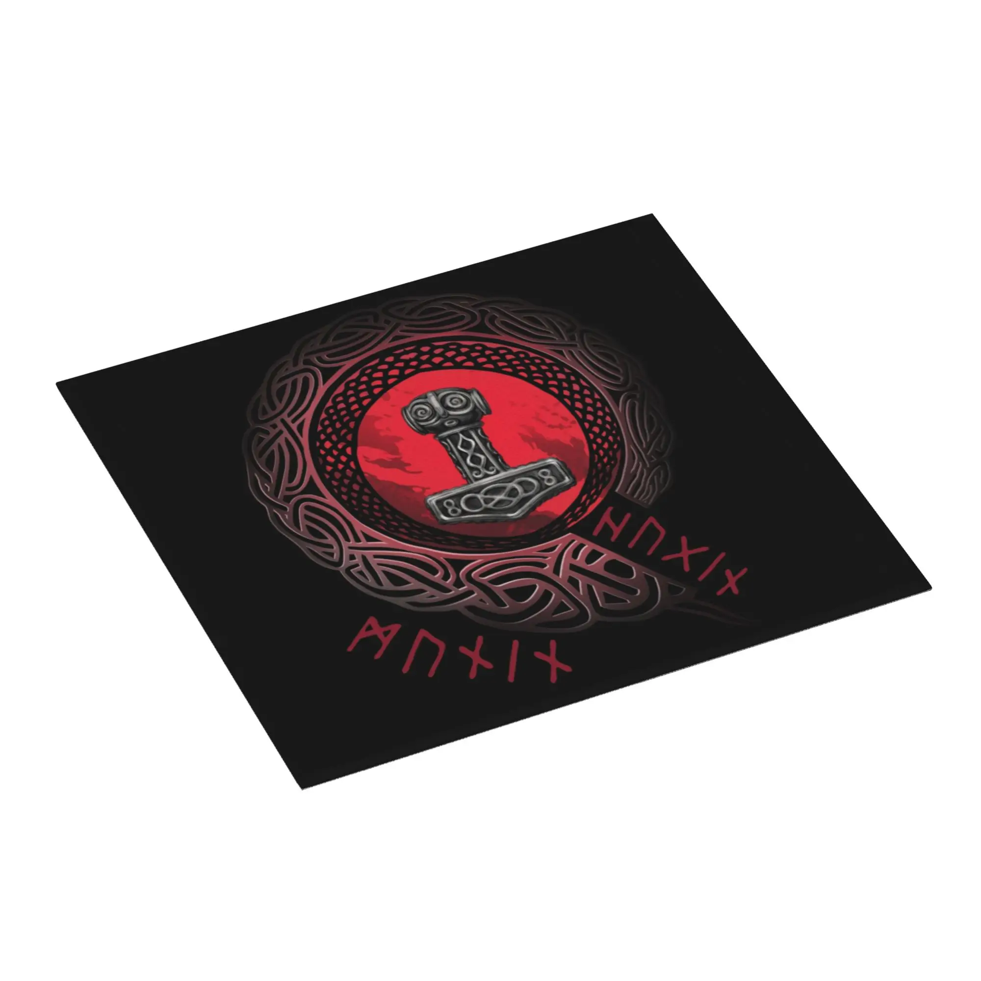 Viking Runes Thor Mjolnir Non‑Slip Waterproof Absorbent Barware Tableware Norse Valhalla Odin Bathroom Drying Mat For Kitchen