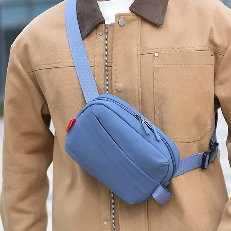 

High Quality Nylon Panelled Waist Bag Brand Unisex Chest Pack Casual Outdoor Messenger Bag Travel Crossbody Bag Men Shoulder Bag