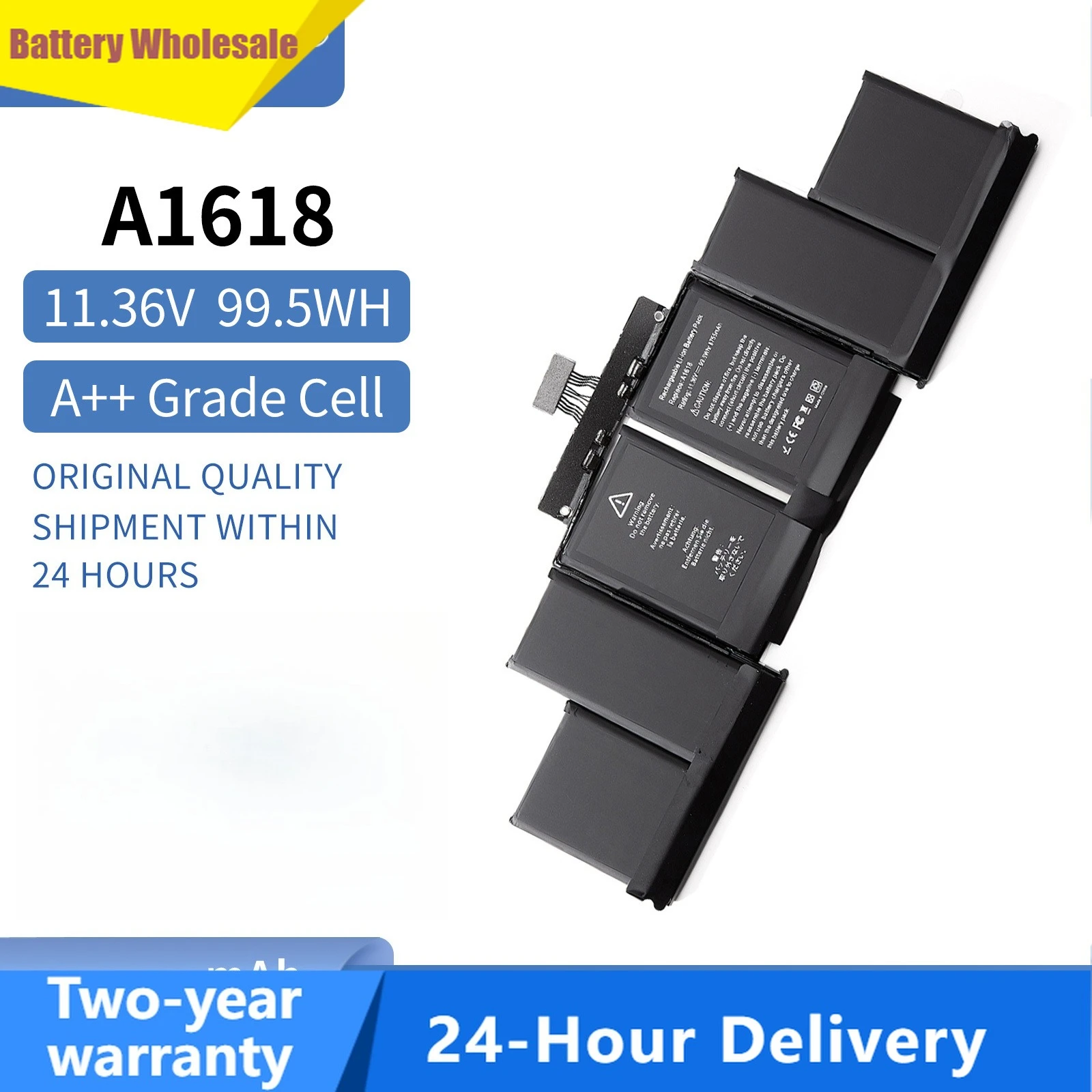 A1618 11.36V 99.5Wh Battery for Apple MacBook Pro 15