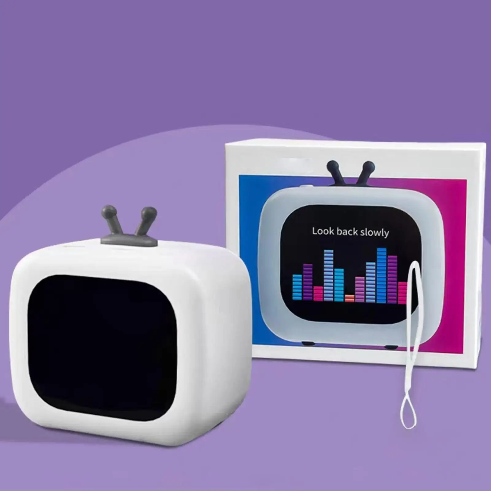 Динамик для путешествий, ТВ-образный уличный динамик, беспроводное многоцелевое аудиоустройство с сенсорным экраном для кемпинга, пляжа, колледжа, тренажерного зала, пешего туризма