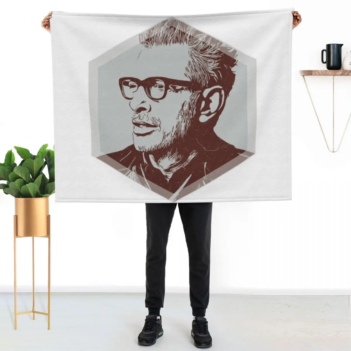 

Jeff Goldblum Throw Blanket Lightweight Warm Blanket for Travel Camping