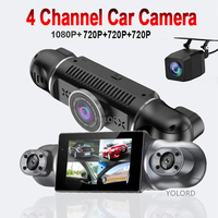 4 Channel 1080P Car DVR Dashcam Dash Cam for Car DVR 360° Front Left Right Rear Video Recorder Loop Recording