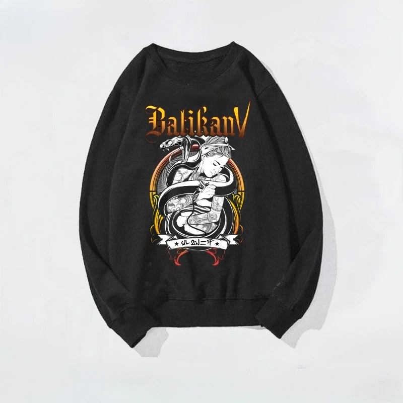 

2025 Retro Gothic Rock Punk Hip-hop Print Vintage Round-neck Hoodie, Loose and Gloomy Dark Streetwear Brand High Street Man