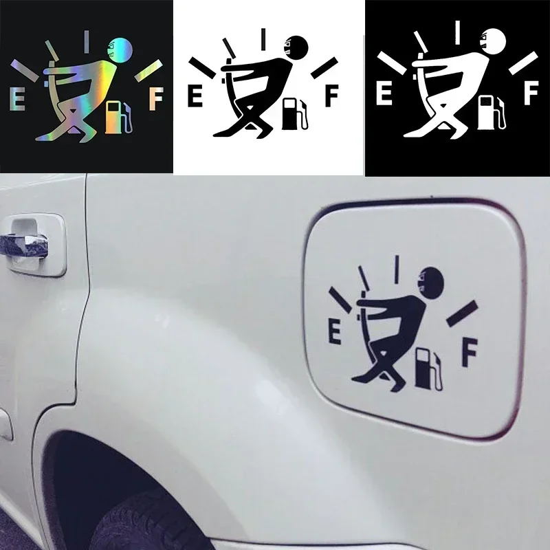 1 Pcs Funny Car Sticker Pull Fuel Tank Pointer To Full Car Vinyl Reflective Sticker Decal Car Auto Exterior Decor Accessories