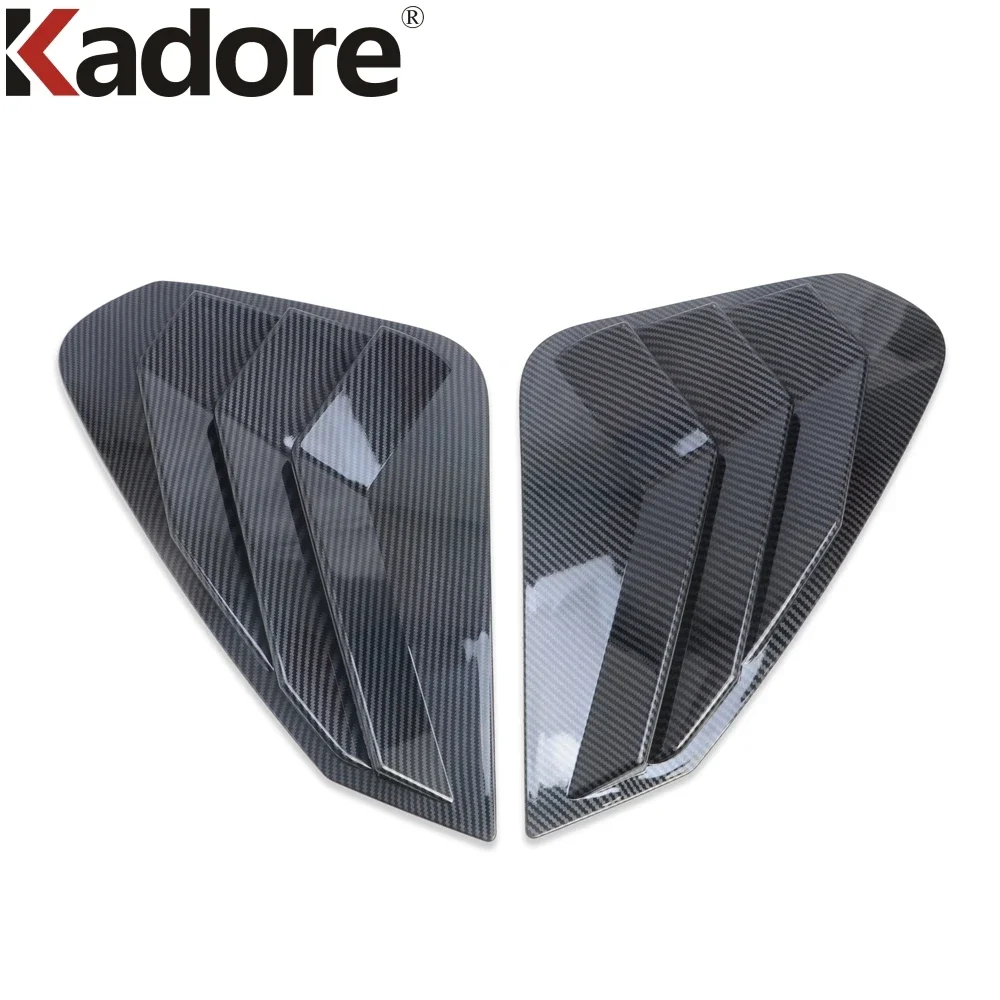 For Toyota RAV4 RAV 4 2019-2021 2022 2023 2024 Carbon Car Rear Window Side Vent Louver Shutter Cover Trim Exterior Accessories