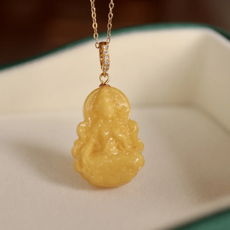 

Подвеска из натурального старого воска и зеленой Тара, стерлинговое серебро S925, инкрустированные ювелирными изделиями