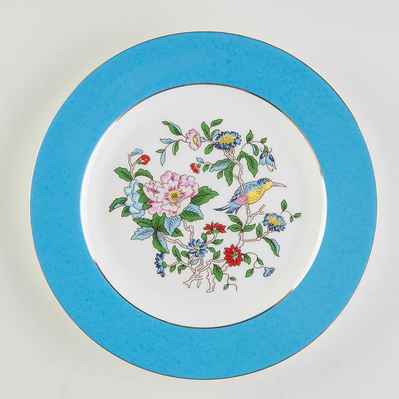 أنيقة رومانسية 8 بوصة الوردي الأزهار طبق تقديم الحلوى العظام الصين السيراميك طبق الطعام لديكور المنزل مهرجان هدية الذكرى السنوية