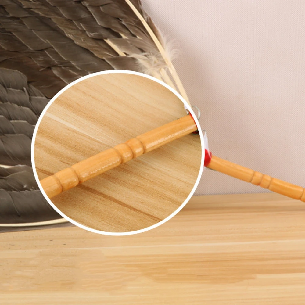 Vintage Feather Fan Handmade Craft Hand Fan Chinese Style Fan Drama Stage Performance Party Supplies Photography Props