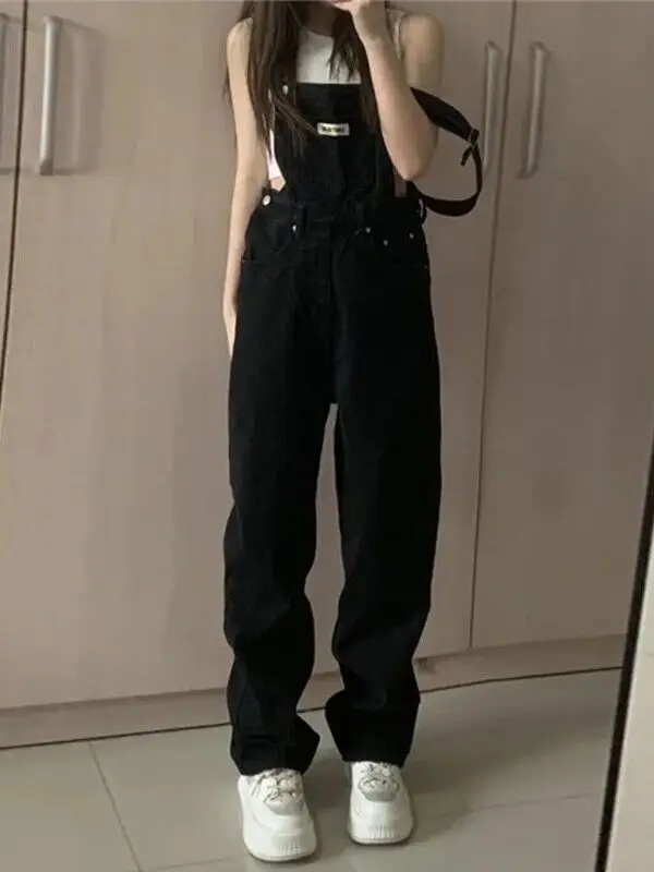 

Slimming Vintage Denim Overalls for Women Spring Autumn plus Size Faionable Agel Design Sensation Sister MM