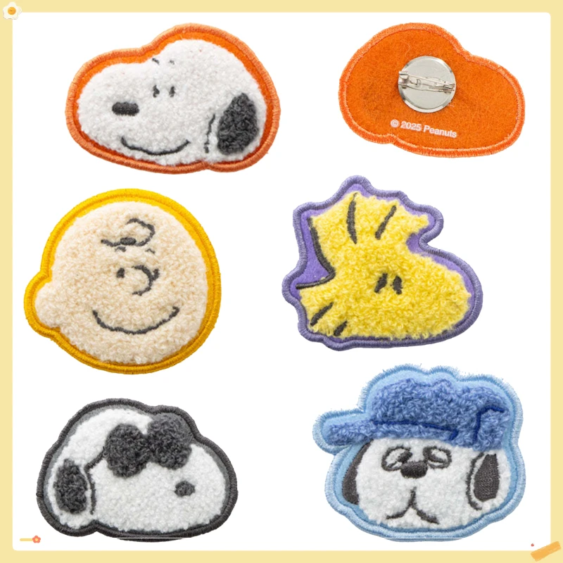 

Snoopy Brooch Pin Kawaii Plush Embroidery Lapel Pin Badge Fashion Backpack Clothing Decoration Jewelry Accessories Kids Gifts