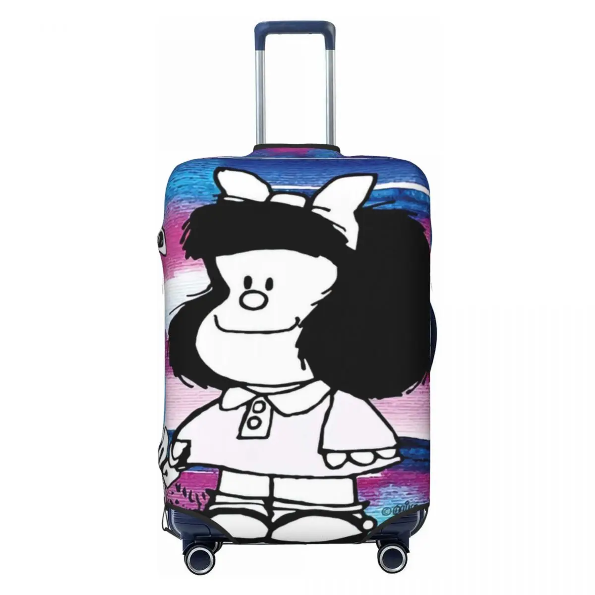 

Mafalda Print Luggage Protective Dust Covers Elastic Waterproof 18-32inch Suitcase Cover Travel Accessories