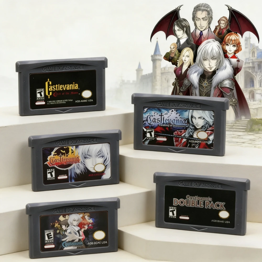 Cartucho de Videojuego Castlevania GBA, Serie de Juegos de 32 Bits, Tarjeta de Memoria para Consola de Juegos, Asia of Sorrow Dissonance para GBASP NDSL