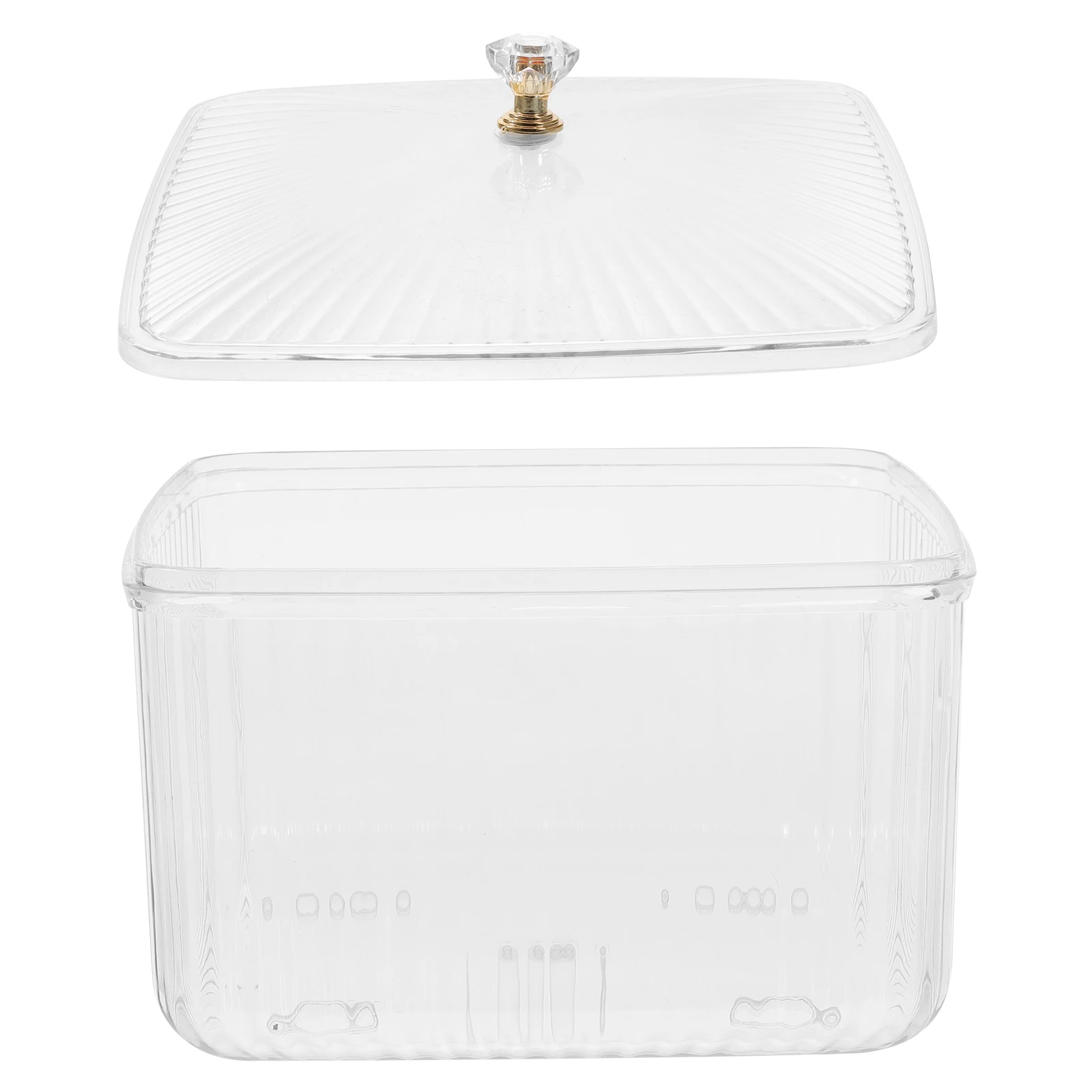 

Plastic Food Storage Container Wide Mouth Clear Holder Snack Box Fruit Tray Lid Dry Foods Nuts Cereal Rice Flour