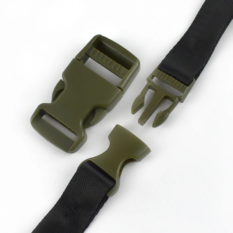 5/10pcs 20/25/37/50mm Plastic Release Buckle Bag Strap Side Cilp Hook ArmyGreen Webbing Adjustment Buckles Pet Collar Clasp