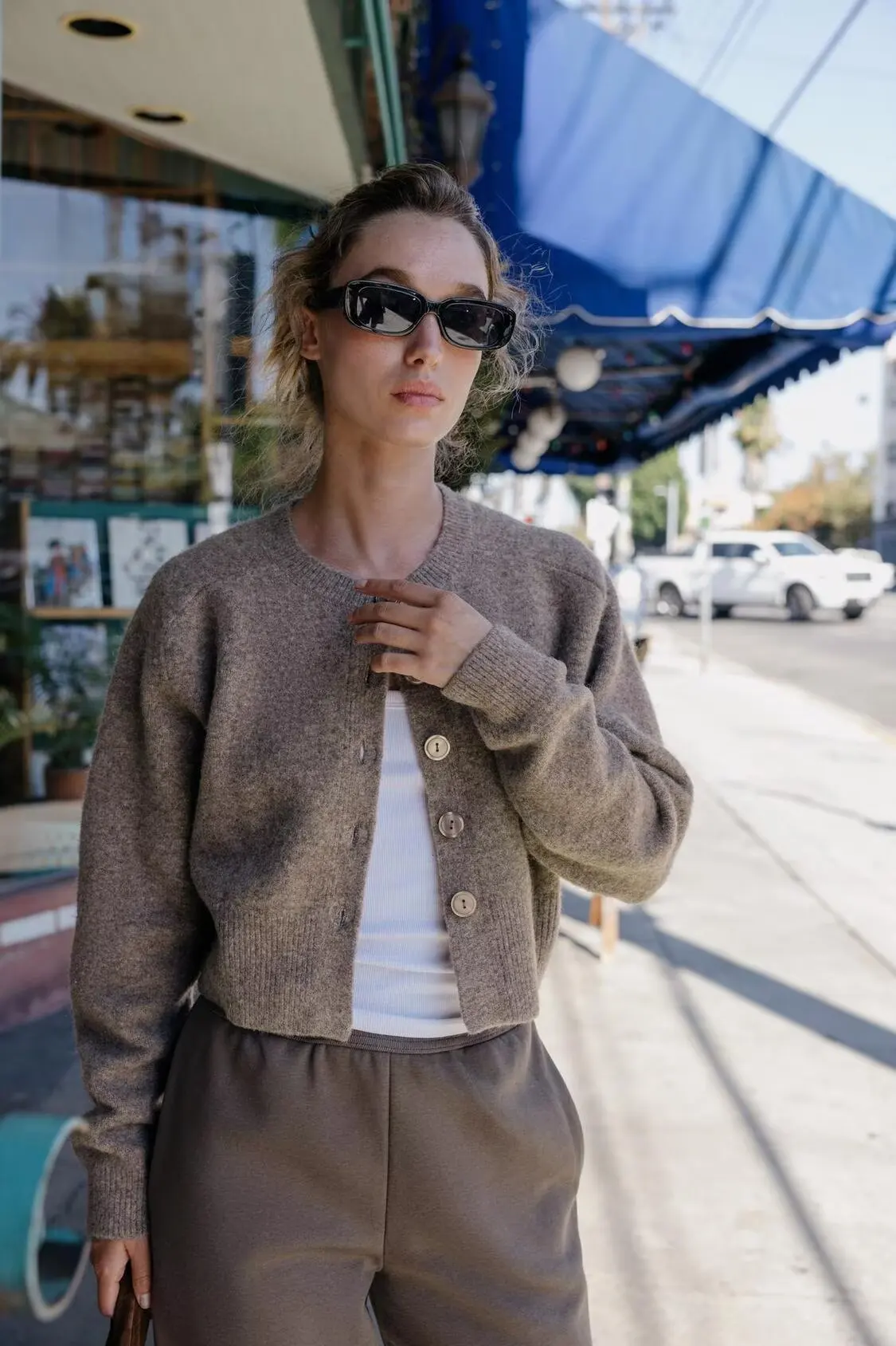 

BB6852 2025 Autumn New Women's Fashion Versatile Casual Button Short Round Neck Long Sleeve Knitted Jacket 5536149