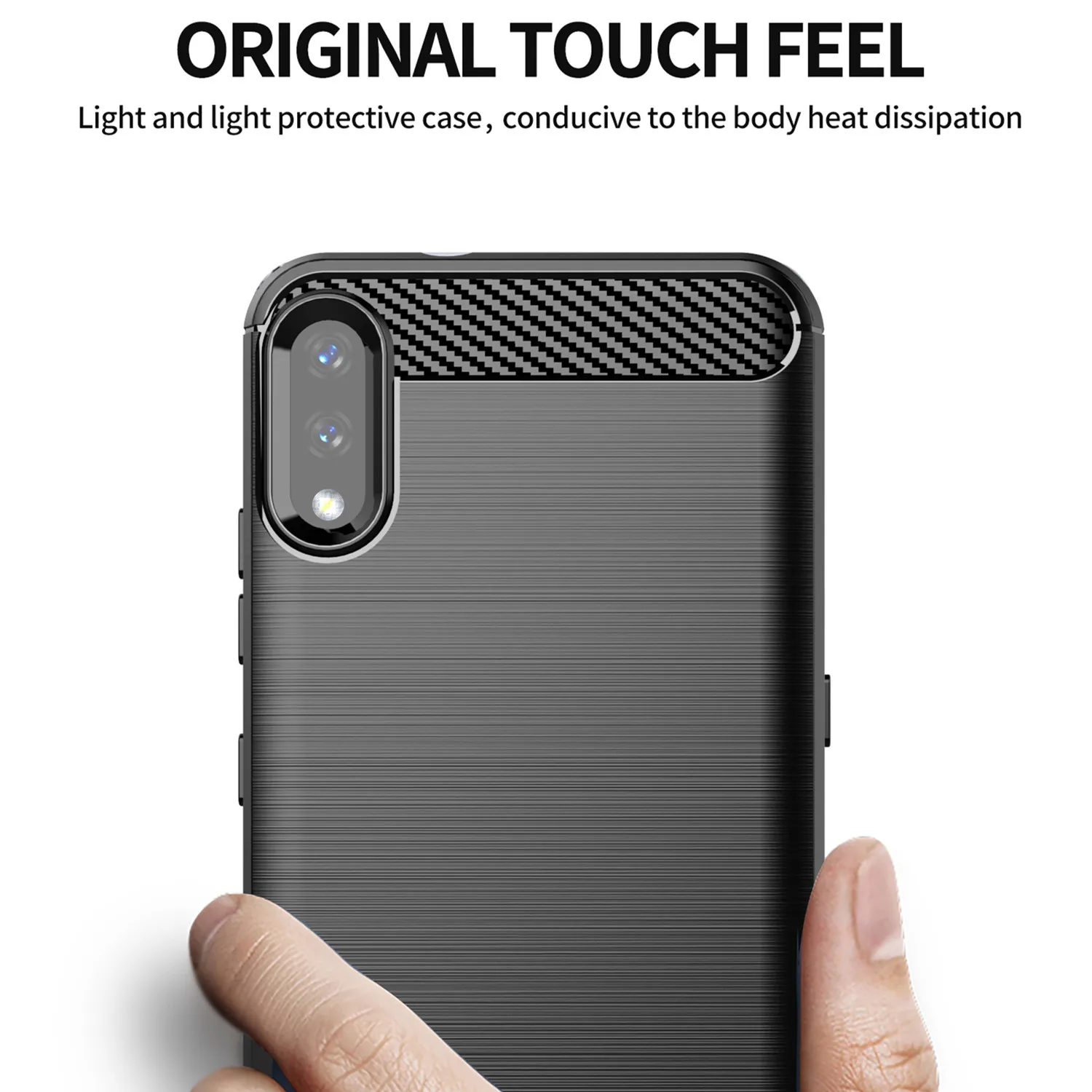 Carbon Fiber Case For LG K22 Plus k20 2019 k22+ Shockproof Silicone Phone Cover for lg k22plus Soft Slim Cases Coque Fundas