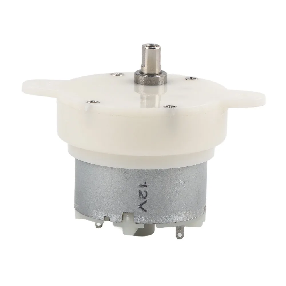 12V DC Geared Motor 4mm Shaft Diameter High Torque Slow Speed Gear Motor Terminal Connection Mute Gear Rotation