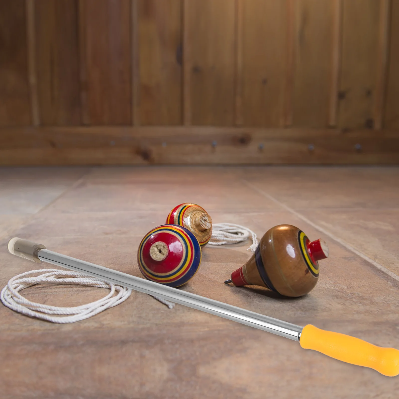 

Rotating Gyro Wand Stainless Steel Plastic Durable Spinning Top Accessory For Kids Adults Motor Skill Development Wooden