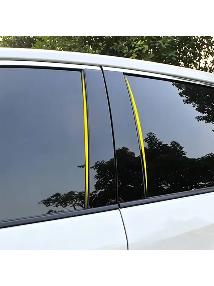Dla BMW serii 5 E60 E61 2004-2010 Naklejki na słupki B/C PC Ozdobne listwy na środkowy słup okienny Części ochronne do zewnętrznej części samochodu — 2