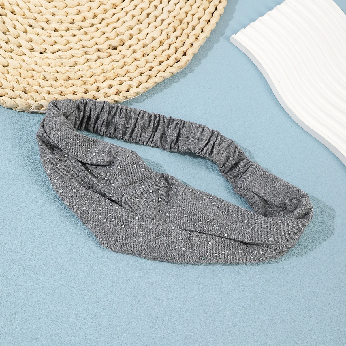 AWAYTR مشرق الماس هيرباند الكروشيه النسيج مرونة عقال منشفة حلوة لطيف حزام حقيبة الشعر الحجاب