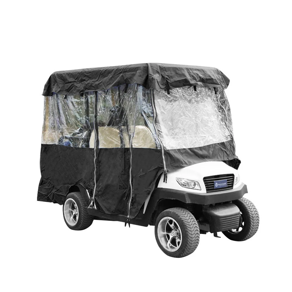 2/4Seater Golf Cart Rain Curtain Car Cover Protective Anti-dust Sunscreen Rainproof Outdoor Camping Oxford Transparent PVC Tent