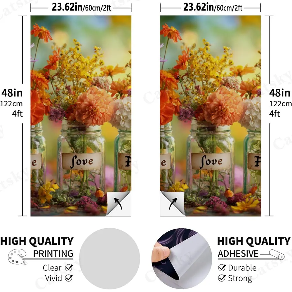 Jars with Flowers  - Sandbag Board for Fitness Training, Heavy-Duty Wear-Resistant Sandbag Boards for Home Gym and Outdoor Worko