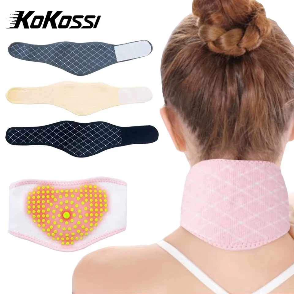 KoKossi 1PC Self-heating Neck Brace Wrap Brace Pain Relief Cervical Spine Hot Acupuncture Physical Therapy Neck Warming Support