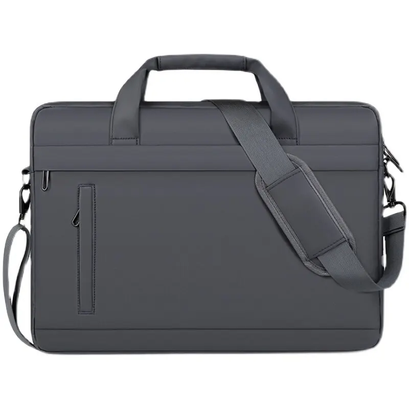 Men's Thin Briefcases For Men Handbags Waterproof Large Capacity Briefcase Shoulder Strap Laptop 15.6 Inch Black CrossbodyBag 가방