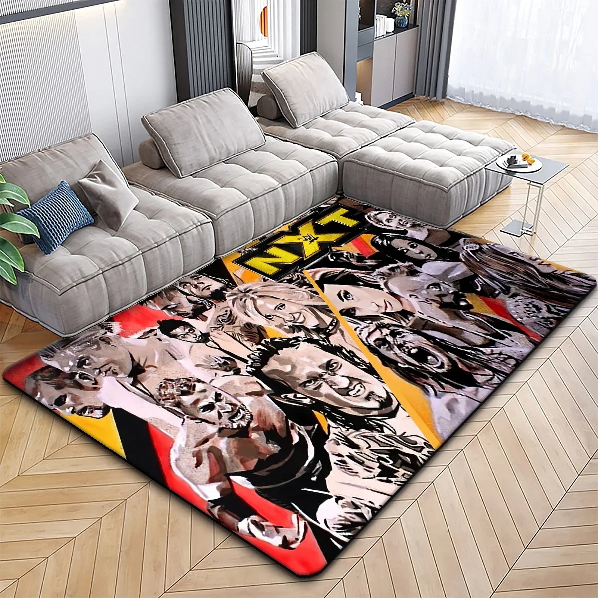 W-WWE Rug Wrestling star ART cartoon Carpet Kitchen Mat Doormat Bedroom Floor Decoration Living Room Bathroom Anti-slip Rug mat