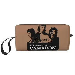 Camaron De La Isla Toiletry Bag Flamenco Singer Island Shrimp Cosmetic Makeup Organizer Ladies Beauty Storage Dopp Kit Case Bags