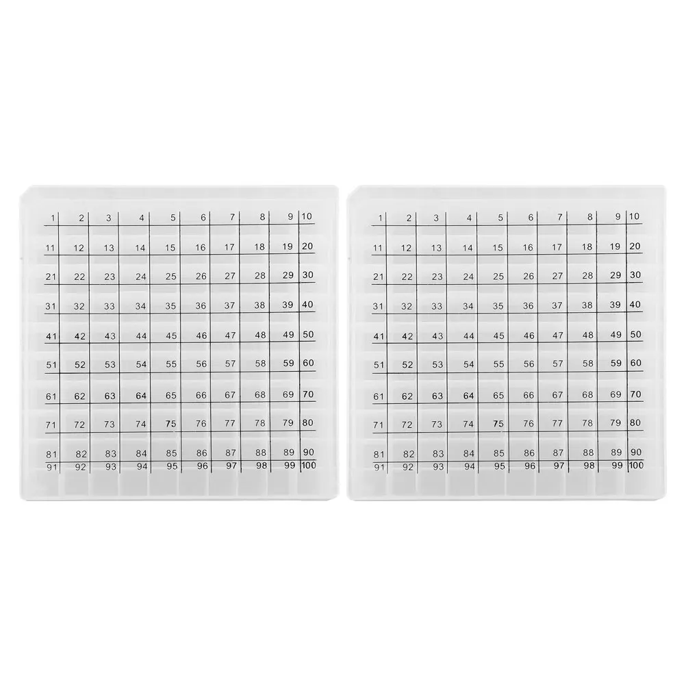 

2pcs Cold Storage Tube Box 100 Grids 1.8Ml 2Ml 5Ml 10Ml Freezer Proof Reusable Lab Sample Organizer Vial Storage Box For Fridge
