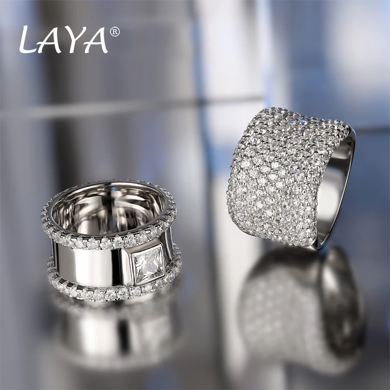 LAYA 925 Sterling Silver 2025 Fashion High Quality Zircon Vintage Trendy Ring Luxury Classic Jewelry For Women's Wedding Party