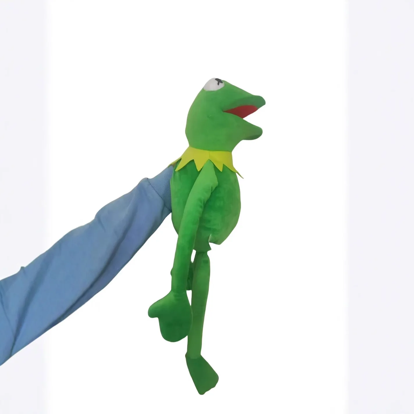 Kermit The Frog Divertente bambola di peluche Burattino a mano Zaino Rana Animale Peluche Grande bambola Ventriloquist Puntelli per prestazioni per