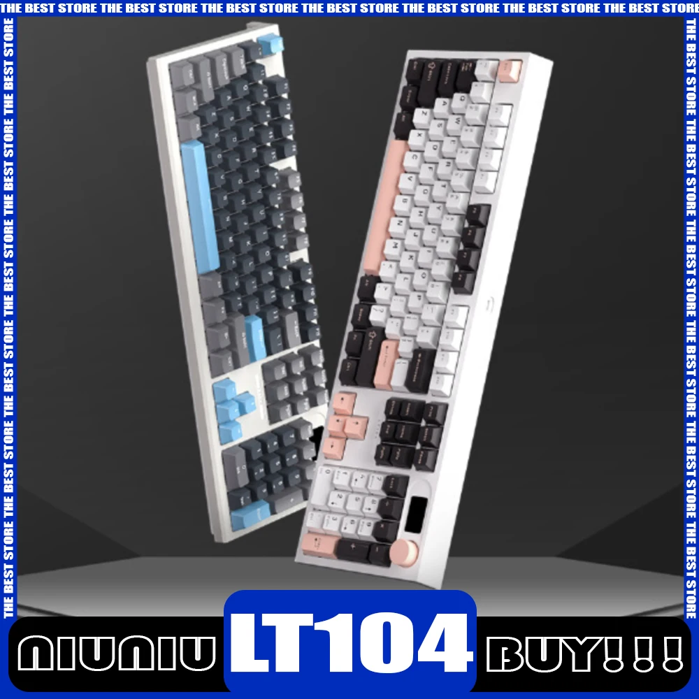 Langtu Lt104 Mechanical Keyboard 2.4G Wireless Bluetooth 104 Keys HotSwap RGB E-sports Keyboard Pc Accessories Office Man Gifts