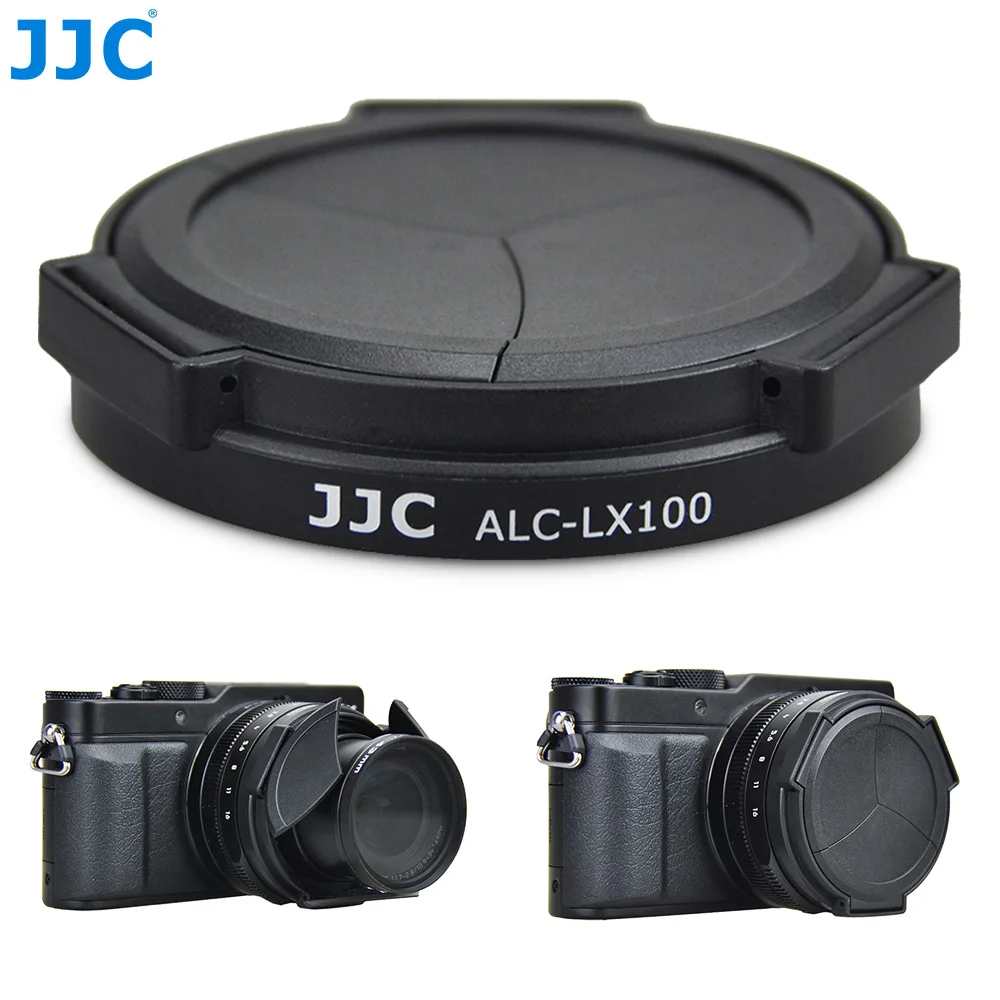 JJC-Tapa de lente automática para LEICA DMW-LFAC1, D-Lux8, 7 D-LUX(Typ 109), Panasonic LUMIX, D-LUX, DMC-LX100, DMC-LX100II