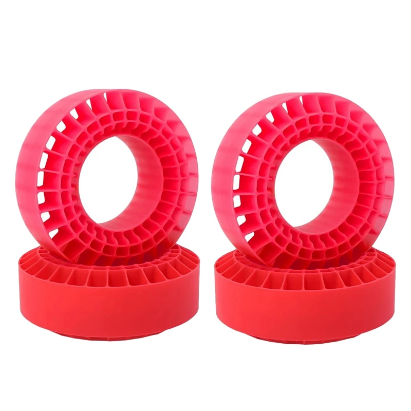 4PCS Silicone Rubber Insert Foam Tire Fit For 1.9 Inch Wheel Tires 108Mm Foam Fit For 1/10 RC Crawler Car Replacement Parts -Red